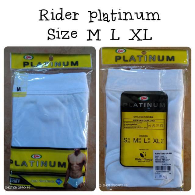 Celana dalam pria dewasa Rider platinum