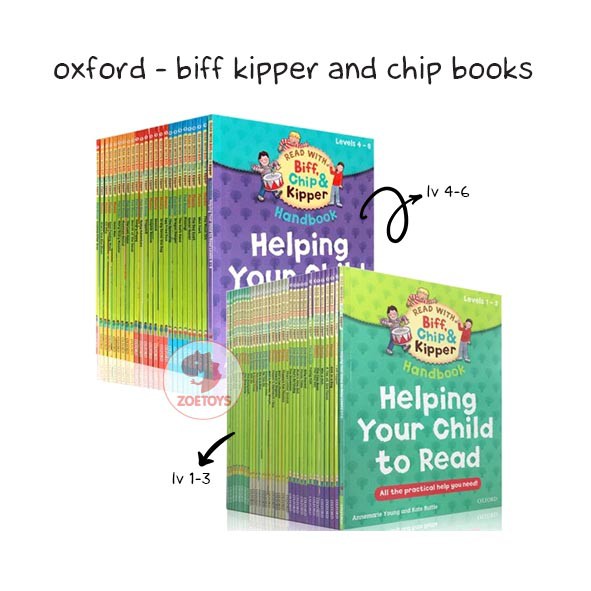 Zoetoys Oxford - Biff Kipper And Chip Books Lv 1-3 Lv 4-6 | Oxford Helping your child to read biff chip kipper reading book setEarly Reader Book Buku Belajar Membaca Cerita Montessori Anak