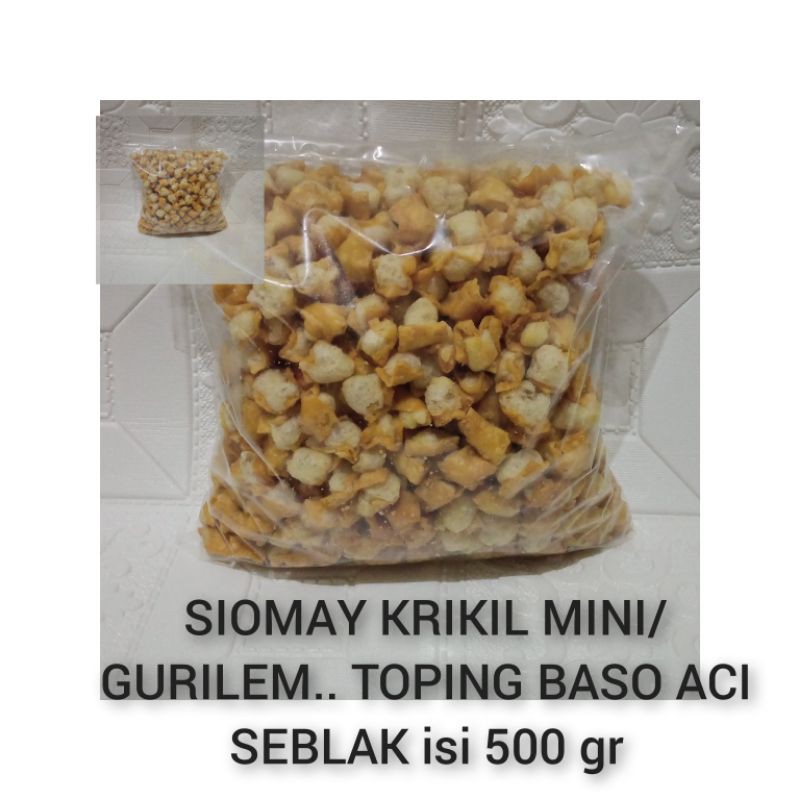 

Siomay kering krikil mini netto 500 gr toping baso aci seblak