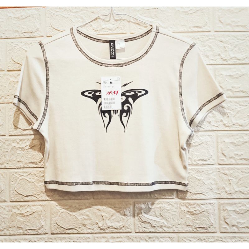 H&M hnm Crop top butterfly