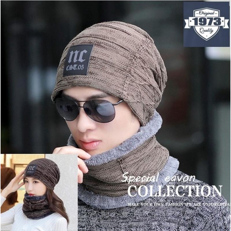 Topi Beanie Hat Kupluk Pria Distro Skate Polos Dewasa Keren Retrofit By Griffin Winter Cap & Syal : 