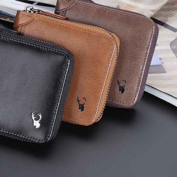 ✼ WEIXIER D9185 Dompet Lipat Pria Kulit Bifold Wallet Pendek WX-OS ➦