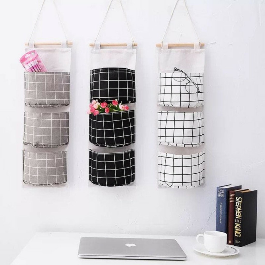 [New] Pouch Gantung 3 Sekat/Hanging Organizer Rak Gantung 3 Sekat multifungsi