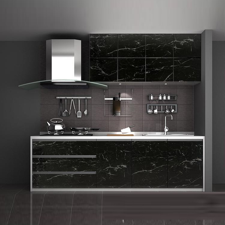 Kunataruma Wallpaper Sticker Motif Marble Marmer Meja Makan Dapur Dekorasi Dinding Lantai 3D Kulkas-5