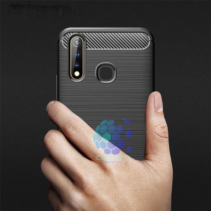 CASE CARBON OPPO A31 casing hp silikon softcase case premium carbon cover