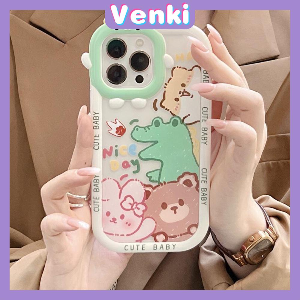 iPhone Case Silicone Soft Case Clear Case Airbag Shockproof Protection Camera Shiny Dinosaur Cartoon Cute Compatible For iPhone 11 Pro Max 13 Pro Max 12 Pro Max 7Plus xr XS Max