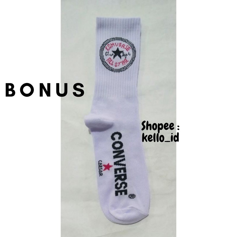 (PREMIUM SNEAKERS) Sepatu Converse 70s High Egret Black / White - c70sh-4