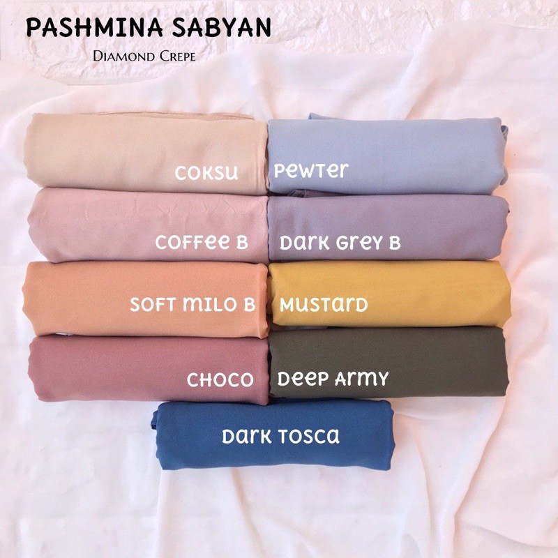 TERMURAH PASMINA SABYAN DIAMOND CREPE / HIJAB JILBAB PASHMINA DIAMOND STRECH