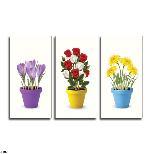 Hiasan Dinding / Wall Decoration / Pajangan Rumah 15cm x 30cm Tema Bunga A102