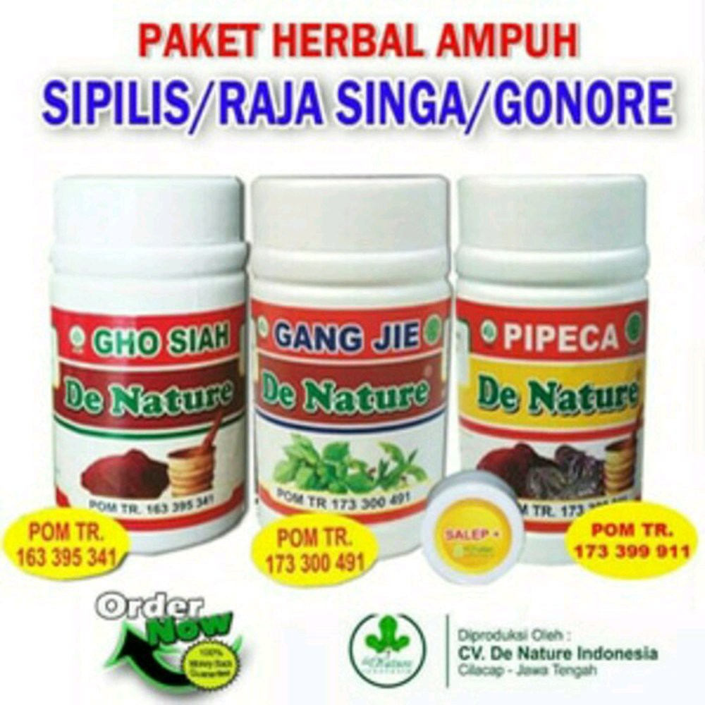 Paket Obat Herbal Sipilis Raja Singa Gonore Kencing Nanah De Nature