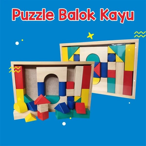 Balok Susun Bangun 26/30/34/Balok Bangun Dan Meronce Alphabet Bisa COD