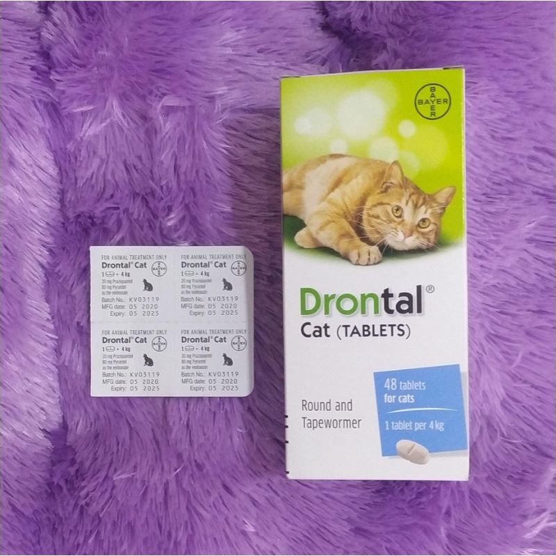 drontal cat obat cacing ampuh 1tablet / obat cacing kucing