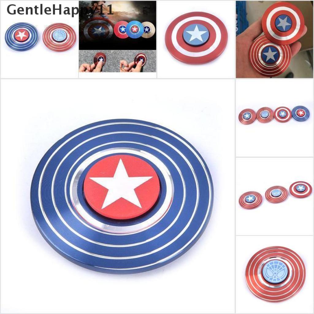 Gentlehappy American Captain Fingertip Gyro Shield Alloy Gyro Spinner Mainan Dekompresi