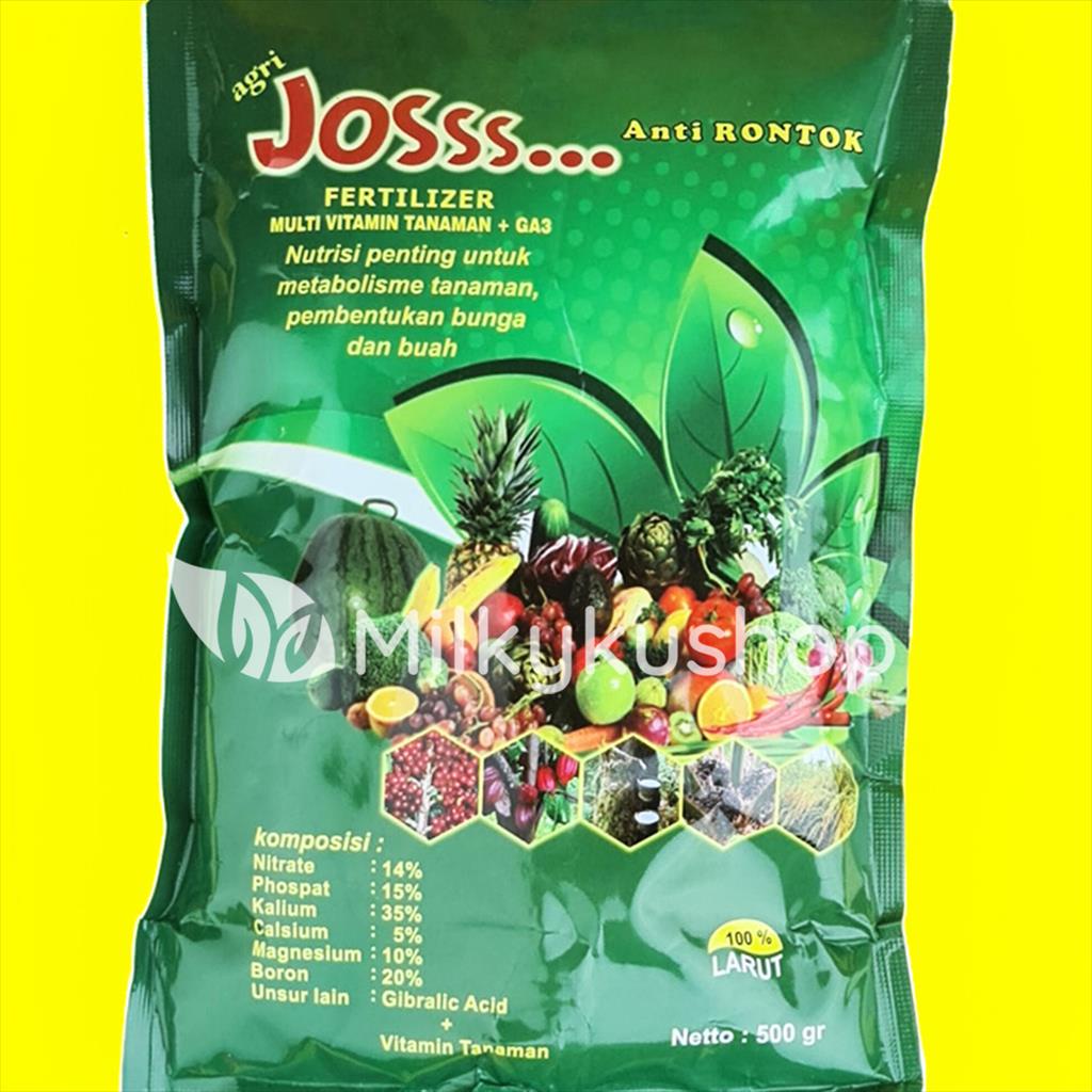 PUPUK JOSSS JOSS 500 GRAM KEMASAN PABRIK ANTI RONTOK BUNGA BUAH