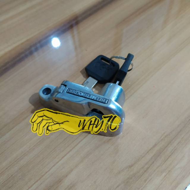 helmet holder stang honda cg pnp cb 100 125 gl mega pro max win kunci pengaman helm