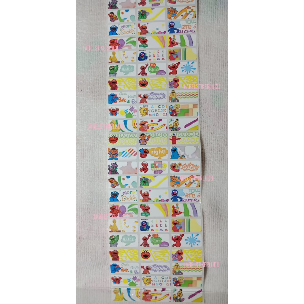

Sticker Label Motif Sesame Street (isi 72pcs) variasi gambar