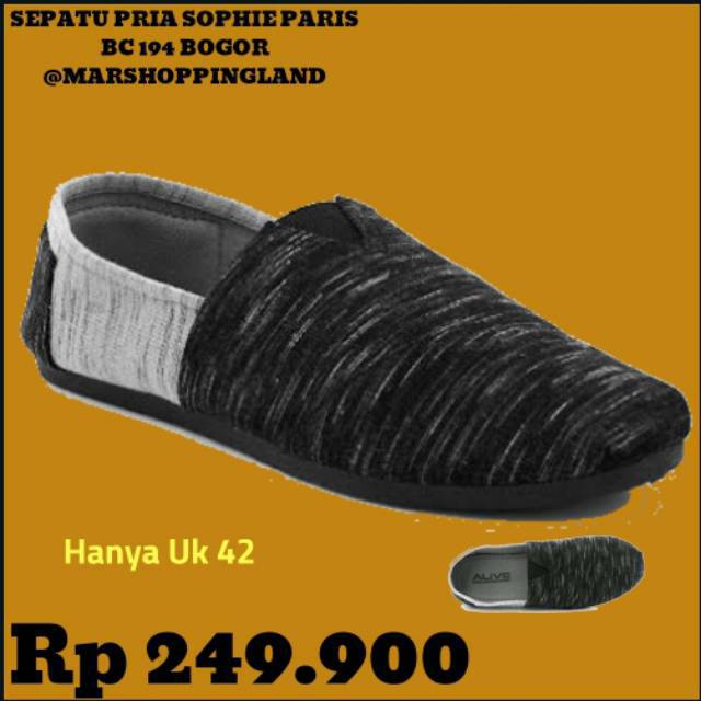 sepatu pria ALIVE SOPHIE PARIS latimor shoes Grey ABU F1277G3