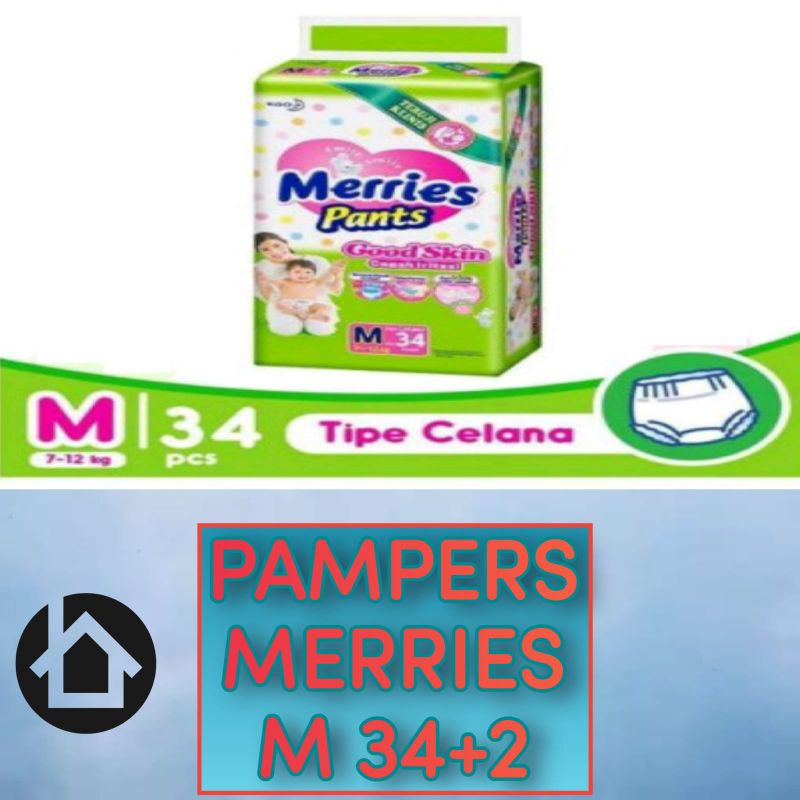 PAMPERS MERRIES M34+2