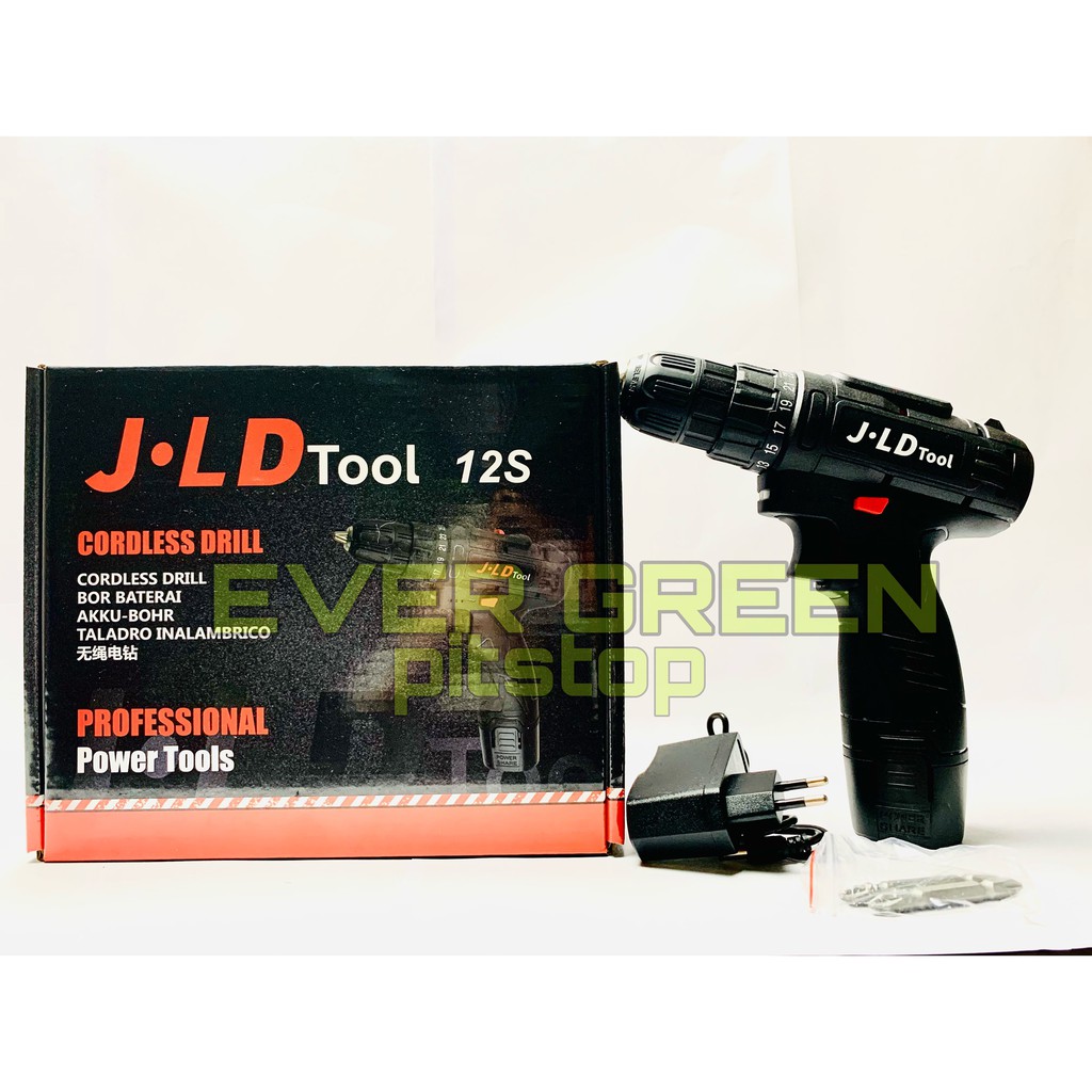 Mesin Bor Tangan Listrik Portable Bor Cordless Battery Baterai set JLD Tool MURAH 12 Volt BANDUNG