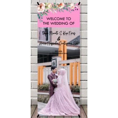 Berkah_Seratus Cetak Paket Spanduk X Banner Dan Y Banner + Tiang Wisuda Wedding Olshop Ulang Tahun