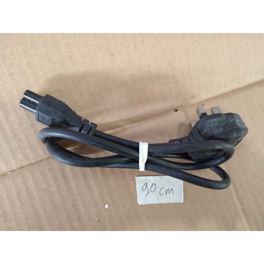 bekas ori Kabel Power Laptop  Adaptor  Charger Lubang Bulat 3 kaki 3 US Plug fuse
