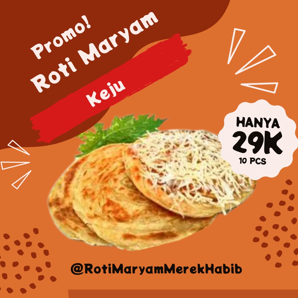 Jual Promo Roti Maryam Habib Keju [isi 10] Cane Canai Parata