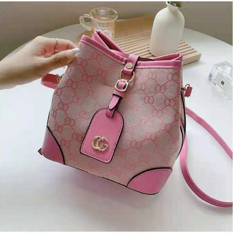 Tas Selempang wanita 9520 Monogram Bucket Bag