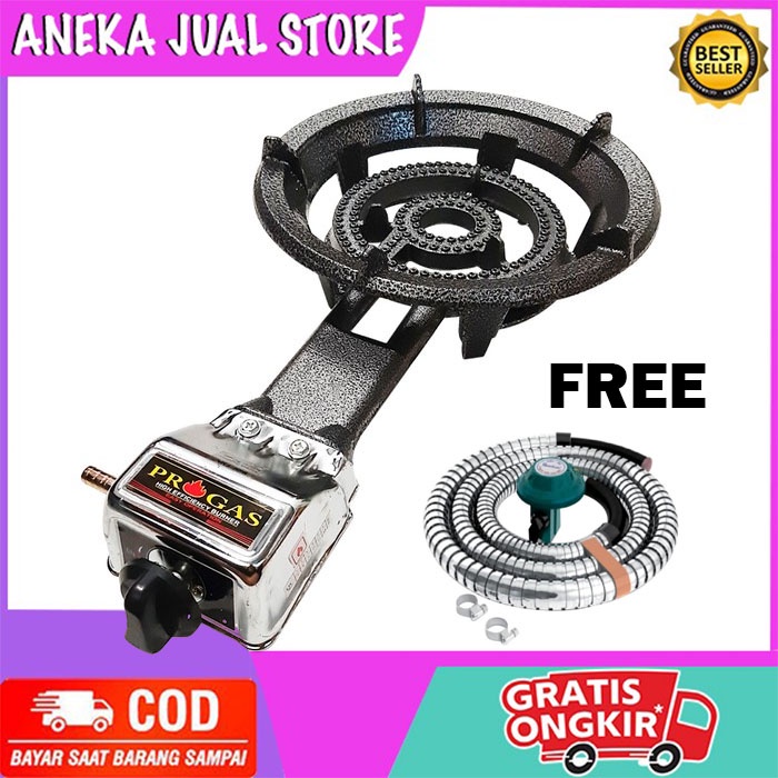 PAKET Kompor Gas MAWAR / COR PROGAS / SUGGO 1 Tungku P31A