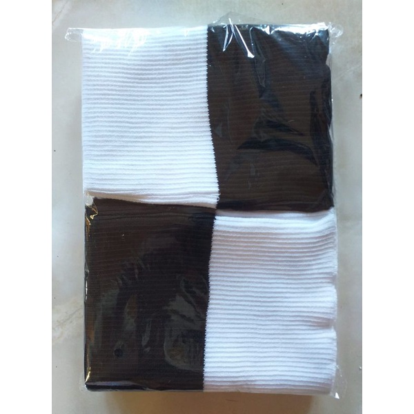 CIPUT BANDANA RAJUT 2WARNA HITAM PUTIH/CIPUT RAJUT HITAM PUTIH