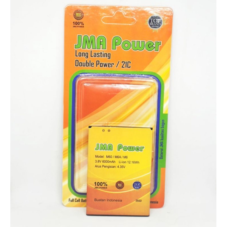 Baterai JMA Power Double Power Original for Evercoss M60 M6A M6