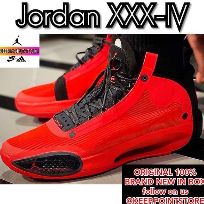 ⭐⭐ GROSIR SEPATU PRIA CASUAL⭐⭐ AIR JORDAN 34 INFRARED AIR JORDAN XXXIV RED PROMO