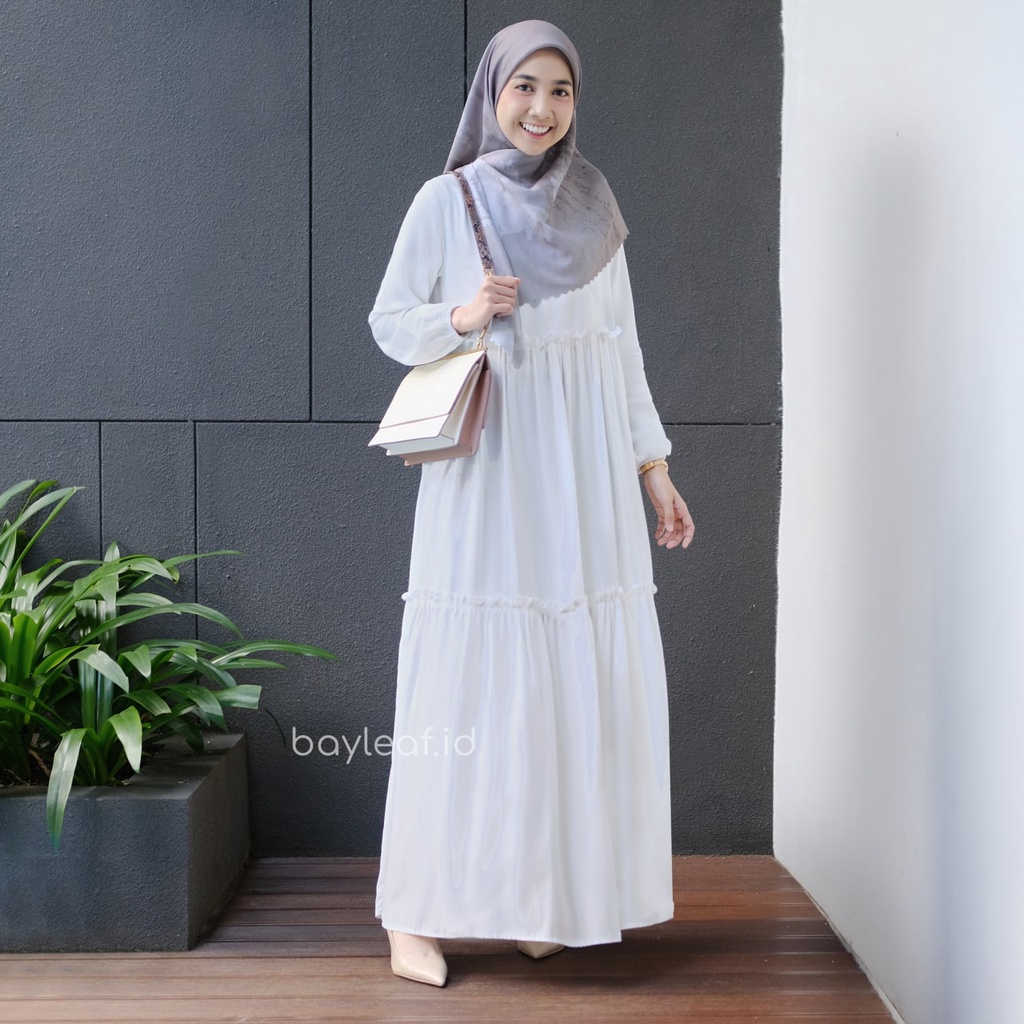 Bayleaf.id Ziaa Basic Maxi Dress Rayon / Dress Gamis Wanita Busui