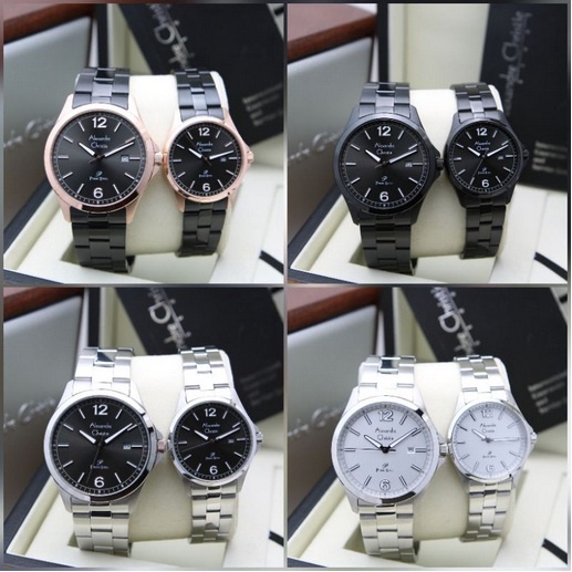 JAM TANGAN Alexandre Christie AC 1029 Rantai Jam Tangan Pria Wanita Original