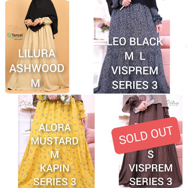 Ditsy 11-22 nyra latte tosca nyla red mairi size M L - November Nightgown Ditsy