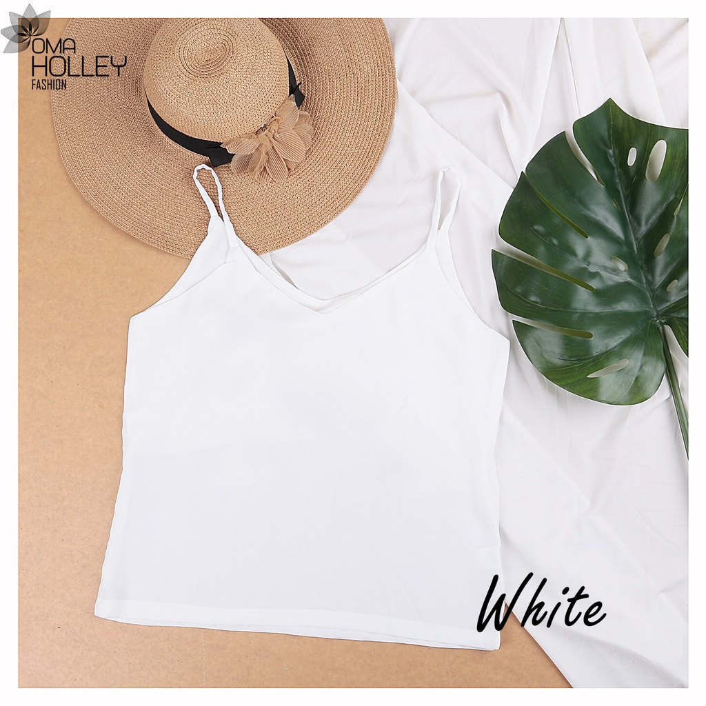 (COD) OH Fashion Luna TankTop / Jumbo Size Basic Premium Wanita *0013 (part 2)-Broken White