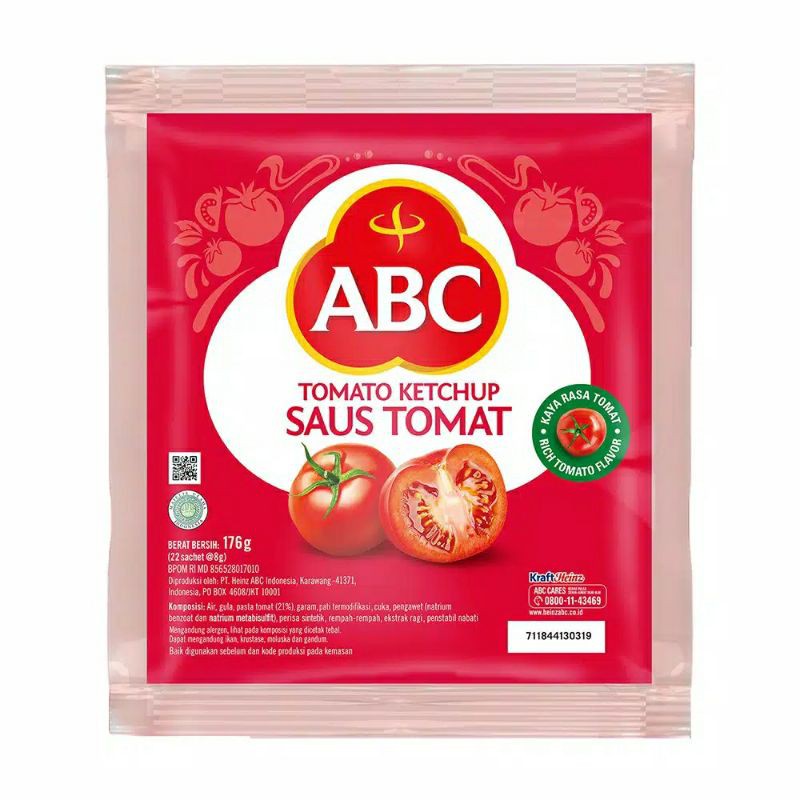 

ABC Saus Tomat Sachet 22 X 8 Gr