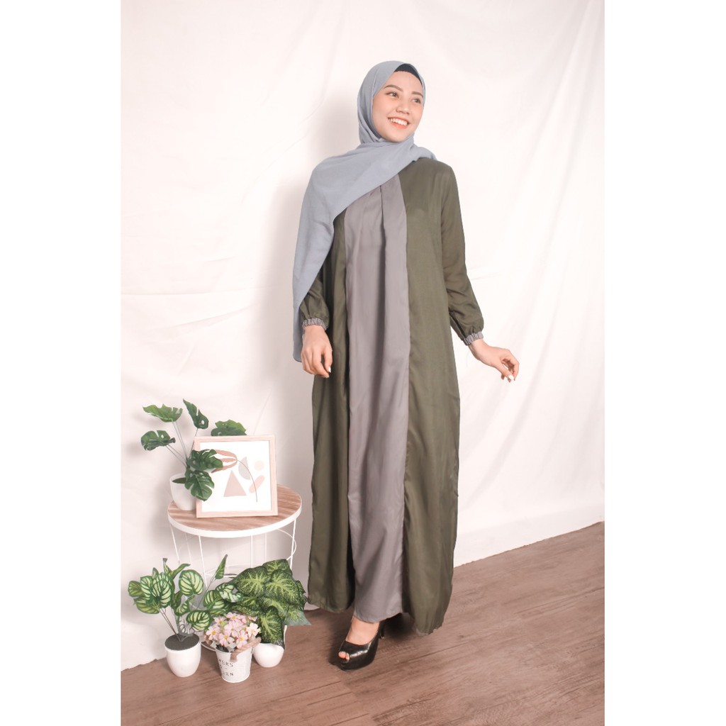 [12.12] Rx Fashion ALIYAH / ZOE LONG DRESS // Gamis Muslim Bahan Wolfis / MAXI