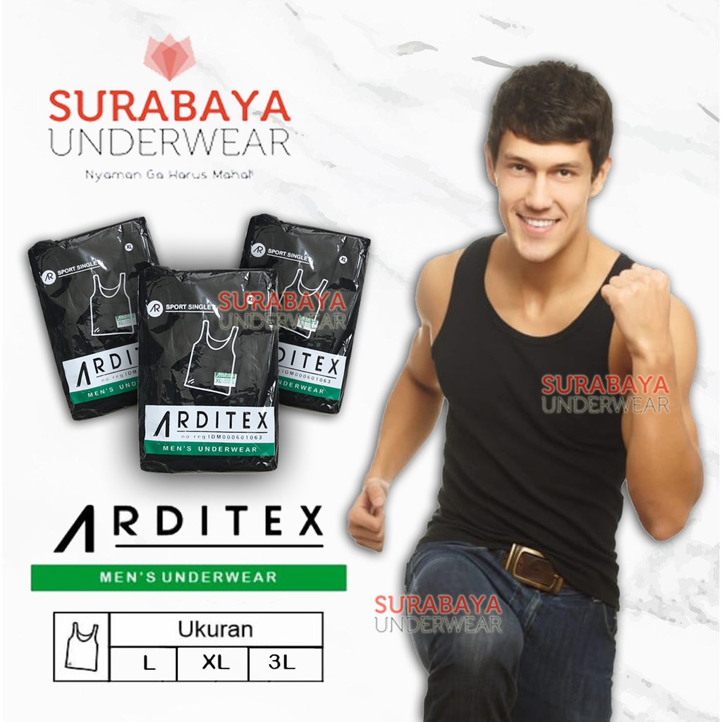 TERLARIS SINGLET SPORTY HITAM DAN PUTIH POLOS MERK ADT BISA BAYAR COD