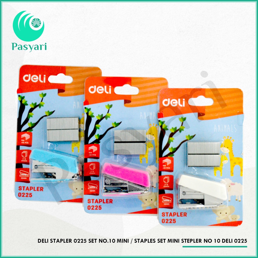 

Deli Stapler 0225 Set No.10 Mini / Staples Set Mini Stepler