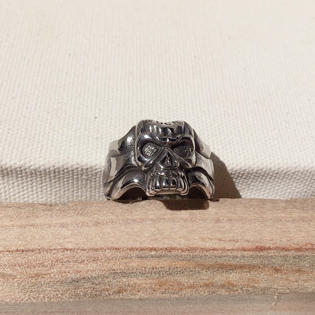 Cincin pria keren anti karat cincin skull ring tengkorak cincin skull ring original cincin stainless