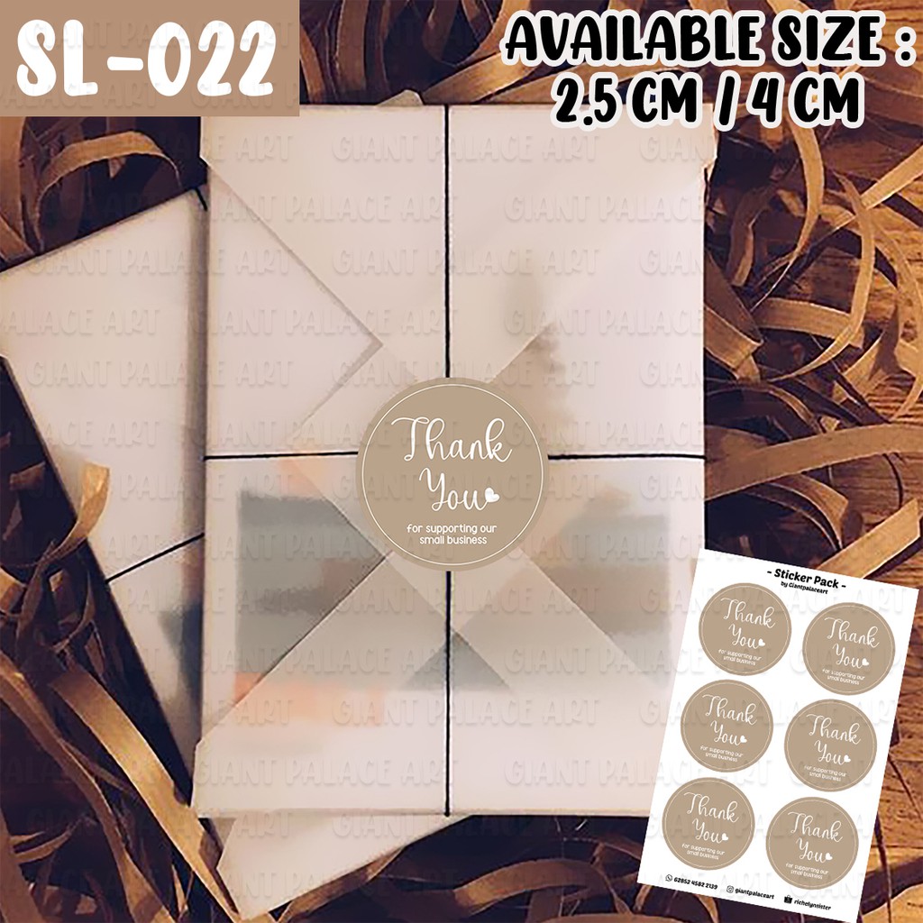 

[GIANT PALACE] 135 PCS LABEL PRODUK / THANKYOU STICKER / STICKER THANK YOU MURAH SL 022