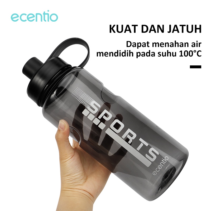 ecentio 1300ml botol air minum anti tumpah sports dengan sekolah bottle portable tempat air minum olahraga botol minum jumbo kantor BPA Free