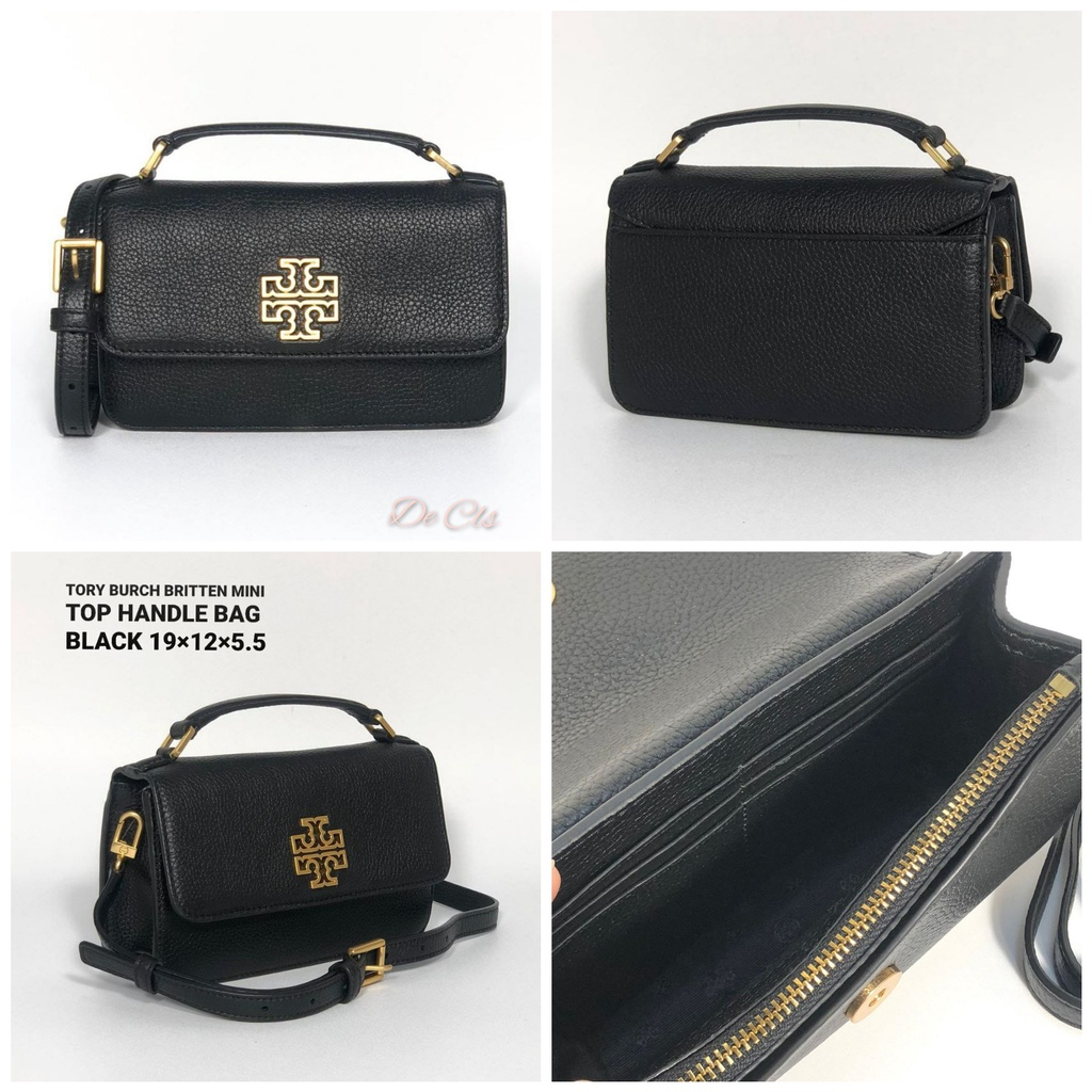 Jual Tas TB Britten Mini Top Handle Bag Black ghw sz 19x11x5cm Shopee