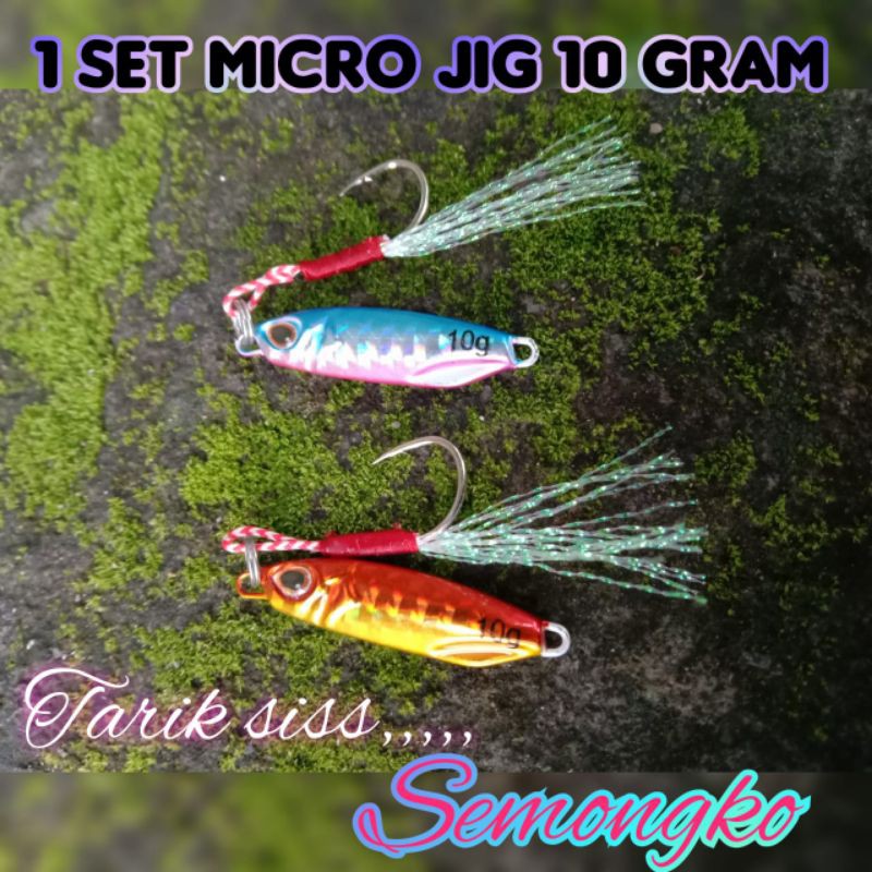 Micro Jig 10g 1 set tinggal lempar Slow Cash Duo