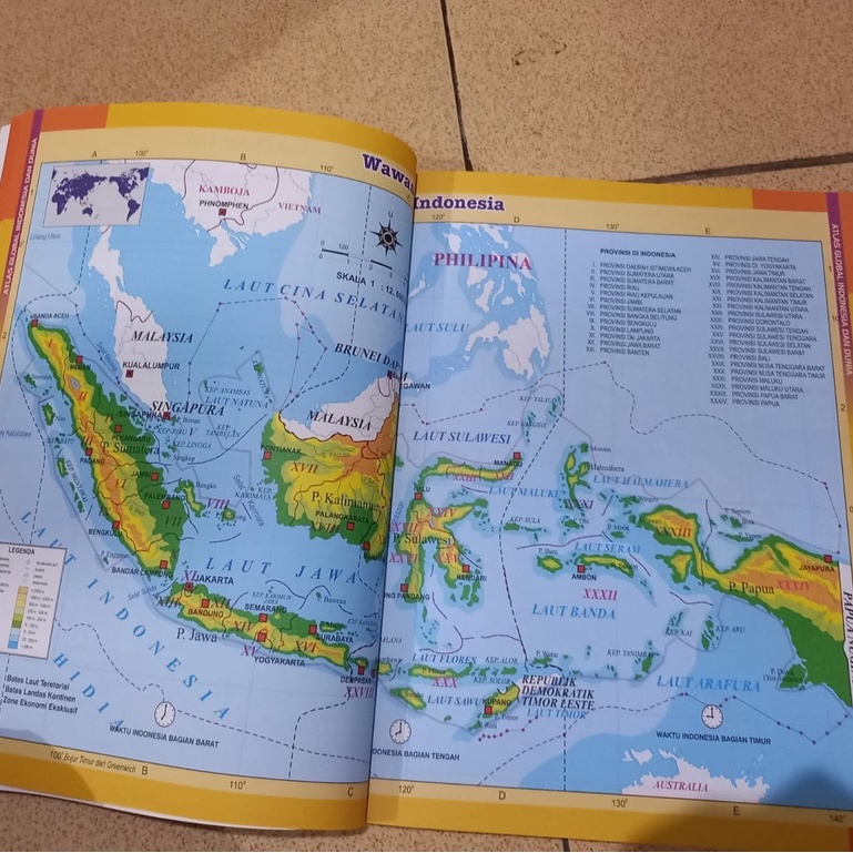 ATLAS SUPER GLOBAL INDONESIA DAN DUNIA UKURAN BESAR (UK 24 x 31 cm)