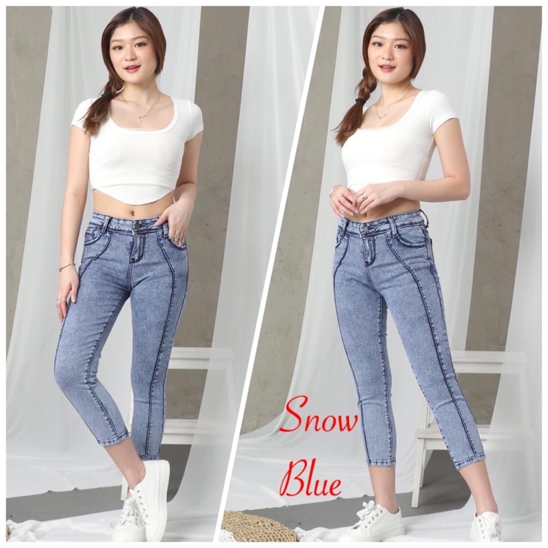 RINTA FRONT LINE CELANA JEANS SNOW 7/9 TULANG // SERENA JEANS SNOW