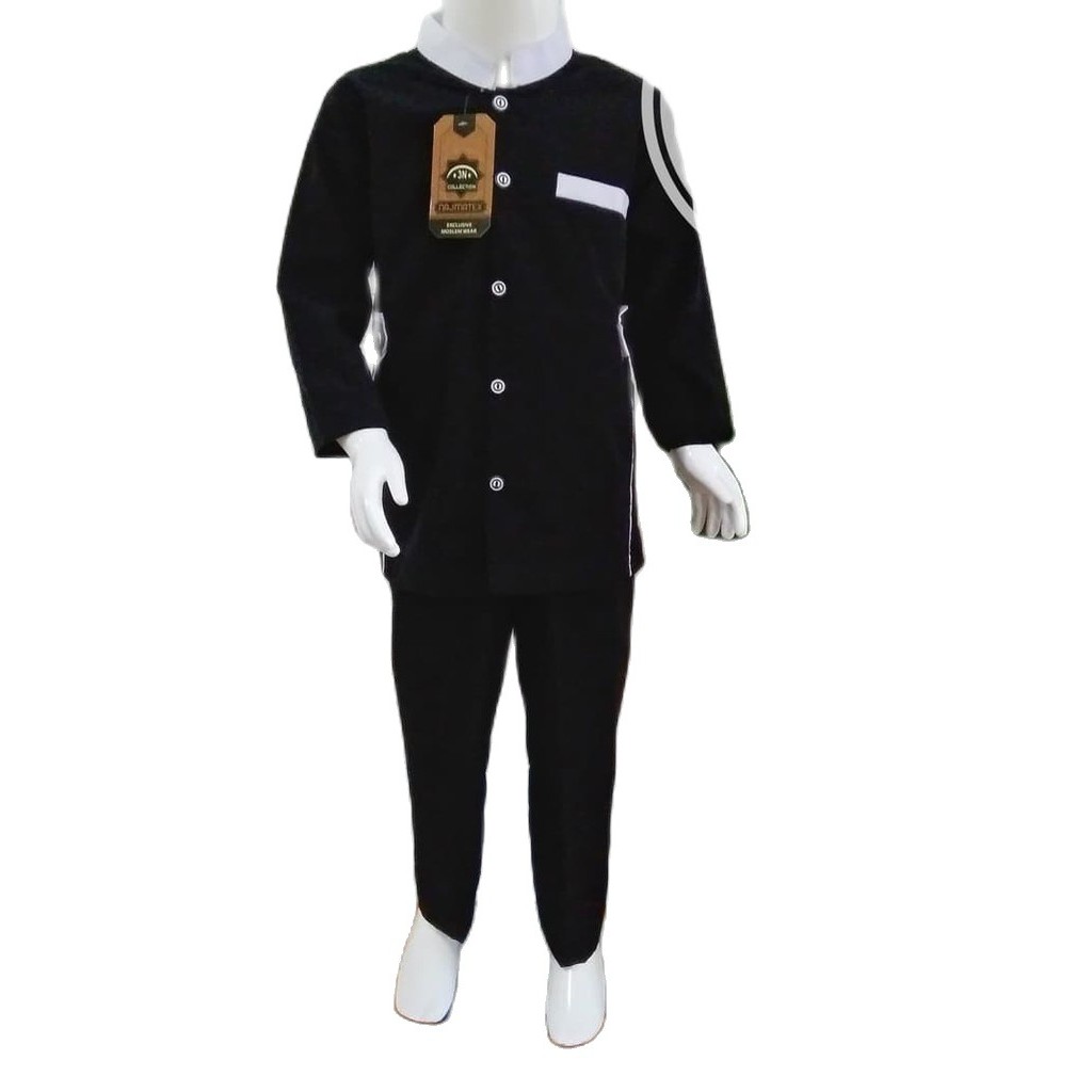 Baju koko anak laki laki jasko hitam / Baju muslim anak laki laki jasko hitam