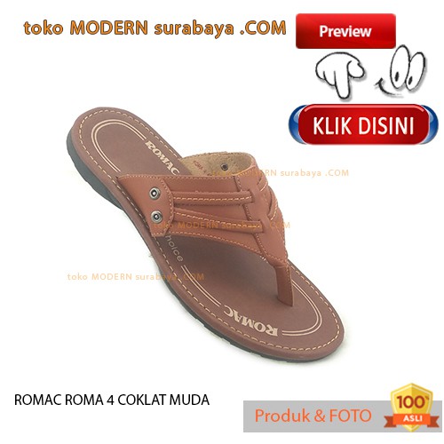 ROMAC ROMA 4 COKLAT MUDA sandal pria casual sandal jepit