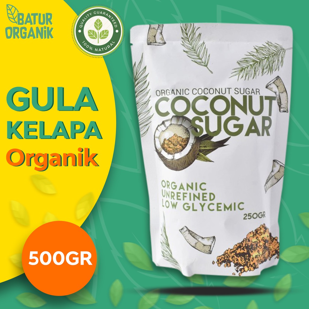 

GULA KELAPA ORGANIK GULA SEHAT GULA PENGGANTI COCONUT SUGAR ORGANIK NON GMO 500Gr