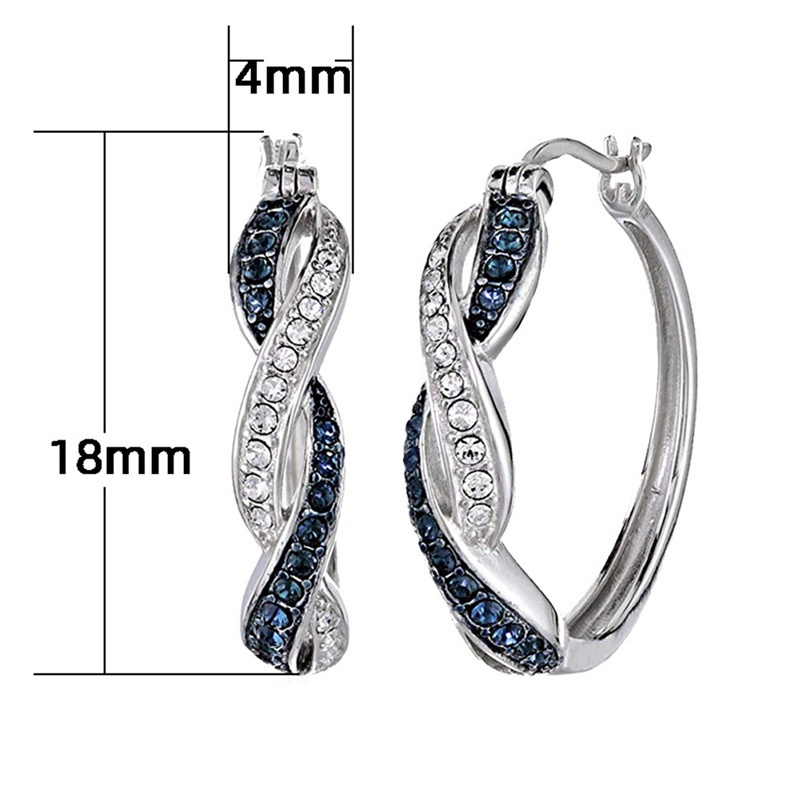 Fancyqube Anting Sterling Silver 925 Hias Batu Cubic Zirconia Untuk Wanita